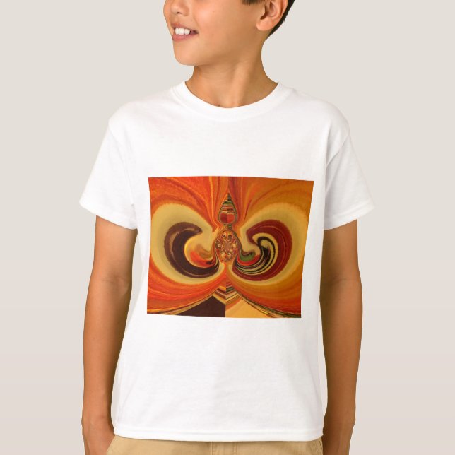 Camiseta Abstrato, rodopia com o Teardrop Center Art Impres (Frente)
