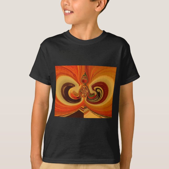 Camiseta Abstrato, rodopia com o Teardrop Center Art Impres (Frente)