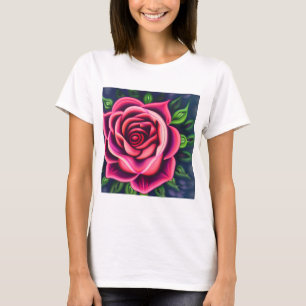 Camiseta Abstrato Romântico Rosa Bloom