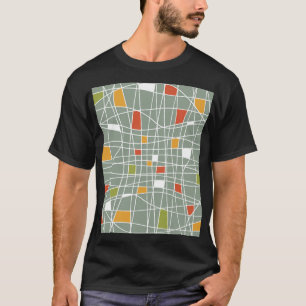 Camiseta Abstrato sem costura: Design de padrão moderno.