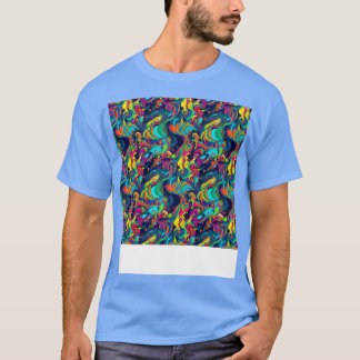 Camiseta Abstrato Sem Costura Linhas Geométricas Padrão For