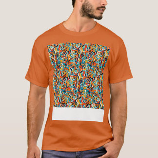Camiseta Abstrato Sem Costura Linhas Geométricas Padrão For