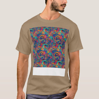Camiseta Abstrato Sem Costura Linhas Geométricas Padrão For