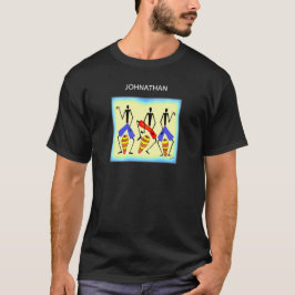 Camiseta Abstrato, Silhouette Drumming Incrível para Divers