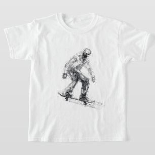 Camiseta Abstrato Skater em Movimento