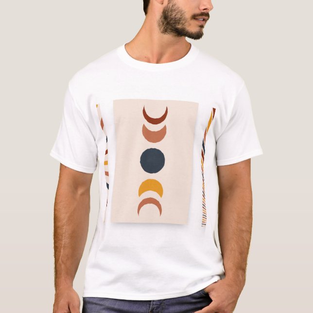 Camiseta Abstrato Sun Moon Boho Posters (Frente)
