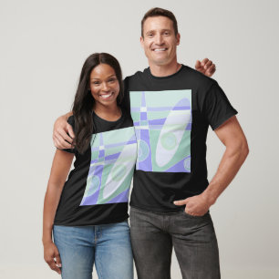 Camiseta Abstrato surfing Purple Green