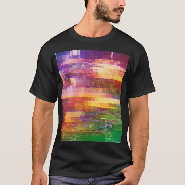 Camiseta Abstrato: textura do ecrã de ensaio (Frente)