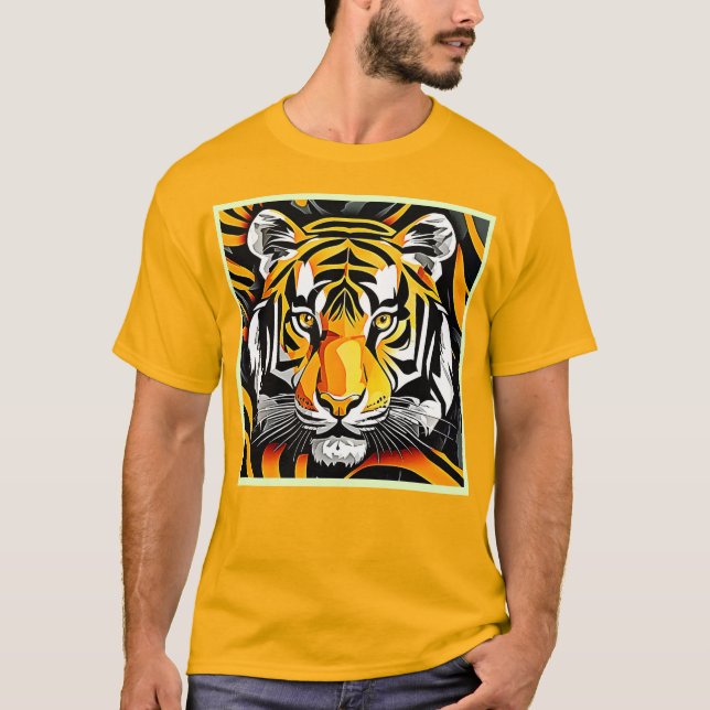 Camiseta Abstrato Tiger Art (Frente)