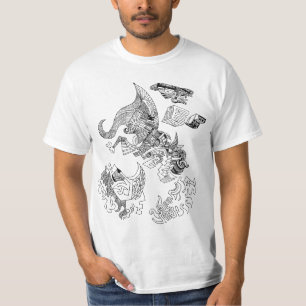 Camiseta Abstrato tirado