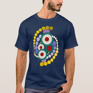 Camiseta Abstrato Trabalho de arte de círculos