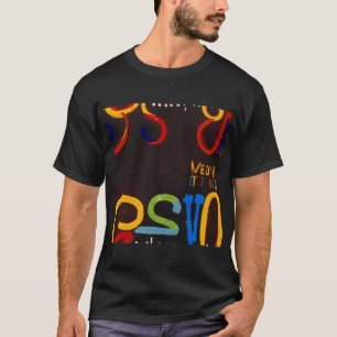 Camiseta Abstrato Typografia Art Vibrante e dinâmico