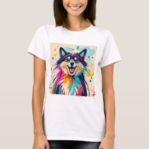 Camiseta Abstrato urso uma bela e engraçada arte animal fel