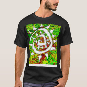 Camiseta abstrato verde