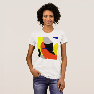 Camiseta Abstrato Vermelho Amarelo