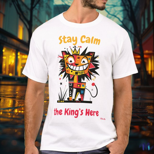 Camiseta Abstrato Vibrant Lion King T-Shirt (Criador carregado)