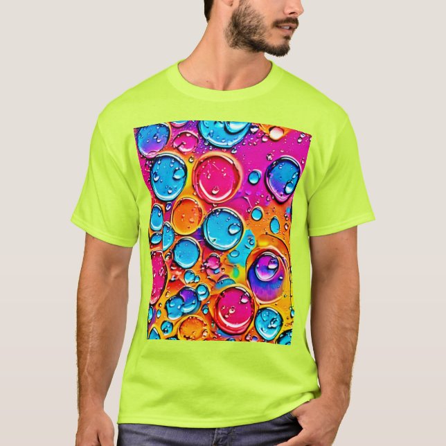 Camiseta Abstrato Water Drops Art (Frente)