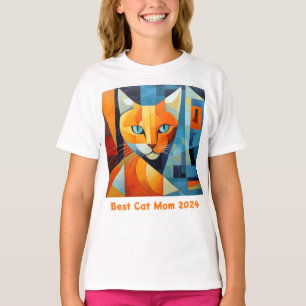 Camiseta Abstrato Whiskers: Melhor Mãe Gato
