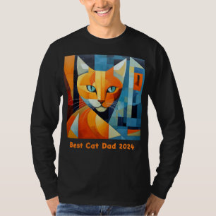 Camiseta Abstrato Whiskers: Melhor Pai de Gato