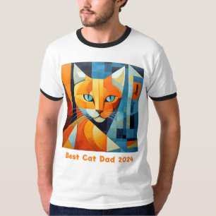 Camiseta Abstrato Whiskers: Melhor Pai de Gato