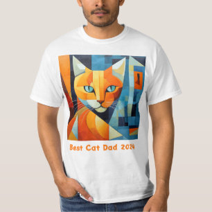 Camiseta Abstrato Whiskers: Melhor Pai de Gato