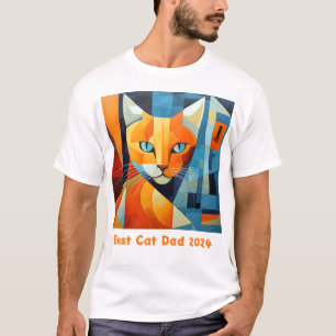 Camiseta Abstrato Whiskers: Melhor Pai de Gato