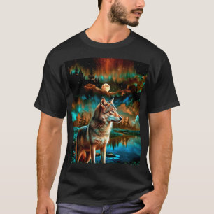 Camiseta Abstrato Wolf em Woods