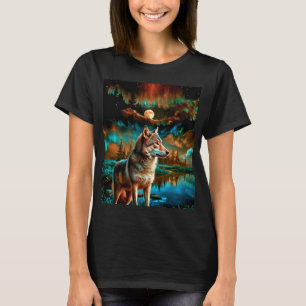 Camiseta Abstrato Wolf em Woods