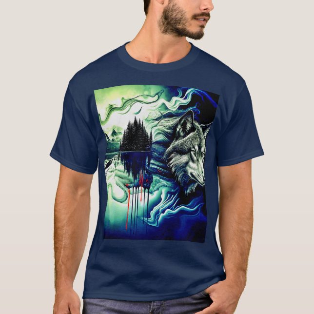 Camiseta Abstrato Wolf & Woods (Frente)