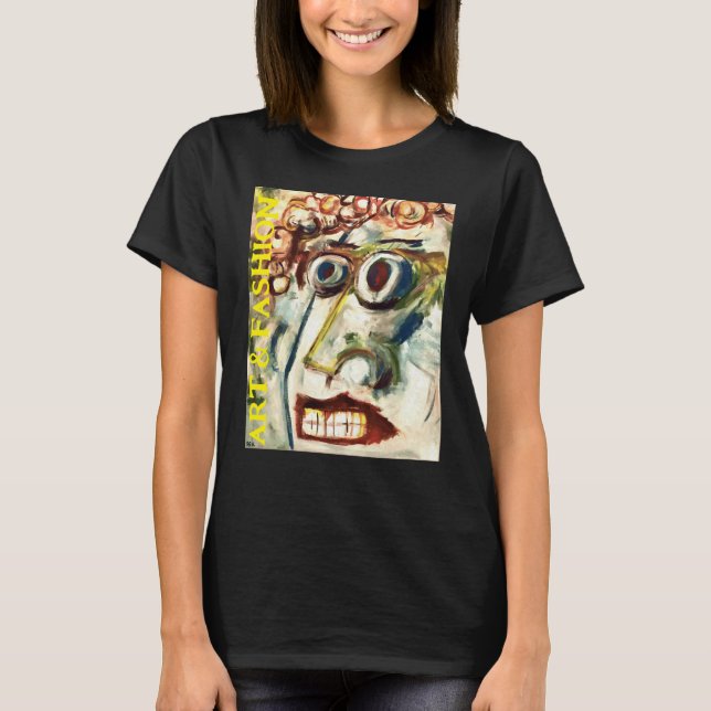 Camiseta Abstrato Womens Face Art/Fashion (Frente)