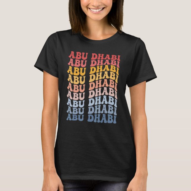 Camiseta Abu Dhabi City Groovy Retro (Frente)