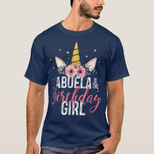 Camiseta Abuela Da Rapariga De Aniversário Mãe Dotada De Un