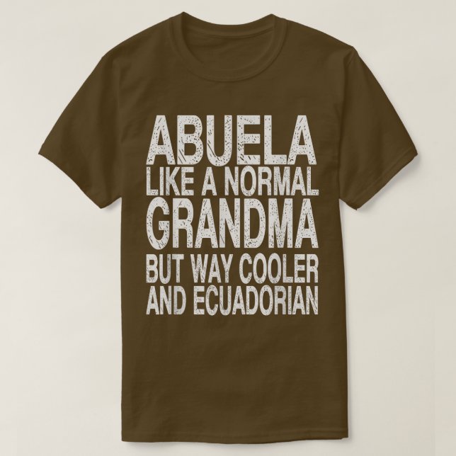 Camiseta Abuela Dia de as mães equatoriana de vovó (Frente do Design)