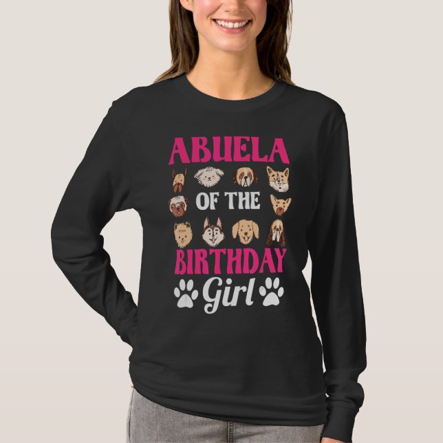 Camiseta Abuela Do Cachorro-De-Aniversário (Frente)