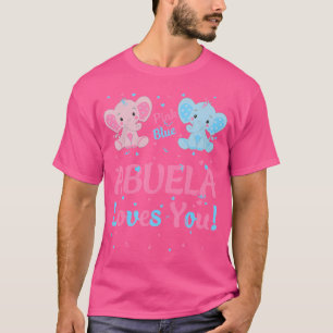 Camiseta Abuela Gênero Revela Família Rosa Ou Azul Correspo
