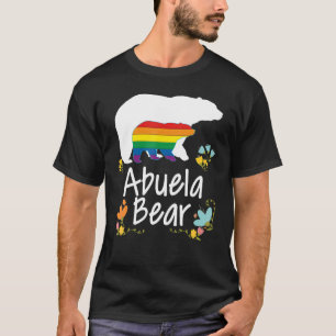 Camiseta Abuela Lgbt Bear Gay Lésbica Orgulho Arco-Íris Flo