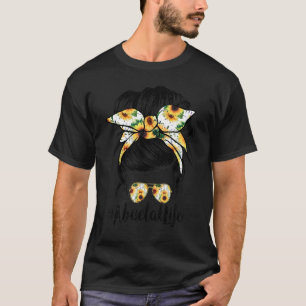 Camiseta Abuela Life Sunflower Messaging Dia de as mães 1