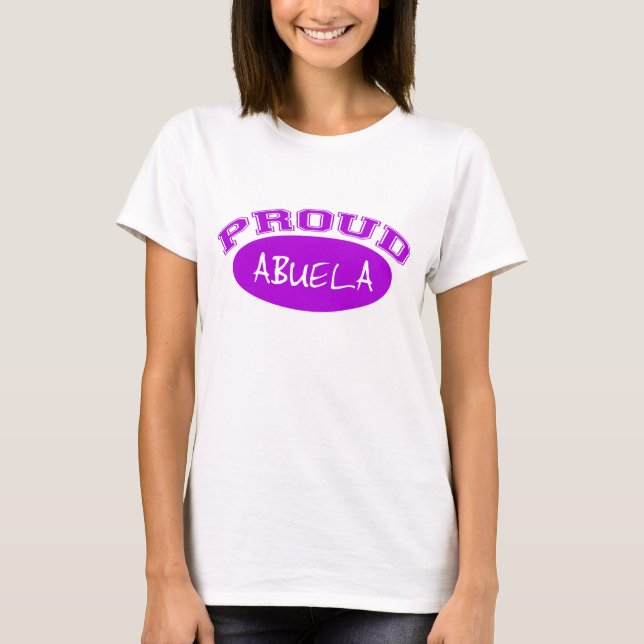 Camiseta Abuela orgulhoso (roxo) (Frente)