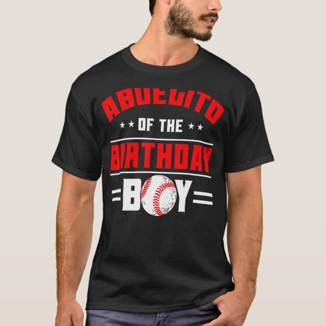 Camiseta Abuelito Da Família Tema Beisebol Do Aniversário (Frente)