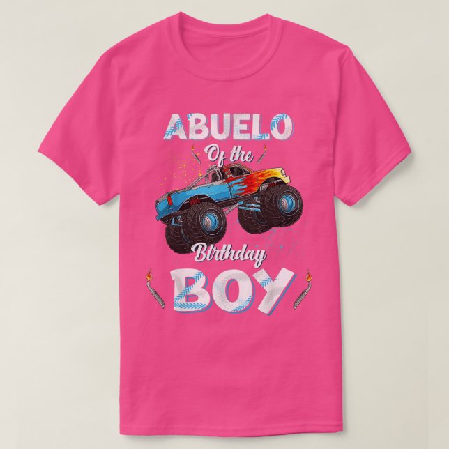 Camiseta Abuelo Da Viagem De Baternidade Do Monstro De Aniv (Frente do Design)