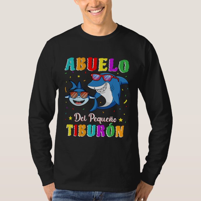 Camiseta Abuelo del Pequeño Tiburón nieto cumpleaños tiburó (Frente)