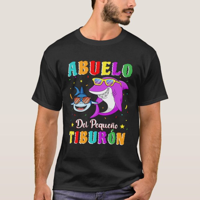 Camiseta Abuelo del Pequeño Tiburón nieto cumpleaños tiburó (Frente)