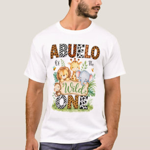 Camiseta Abuelo Do Selvagem Primeiro Aniversário Menino Sel