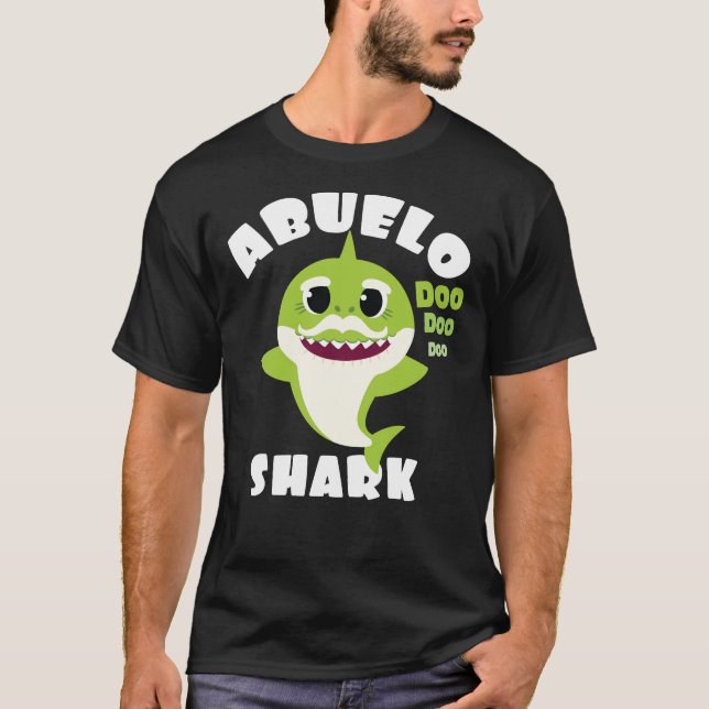 Camiseta Abuelo Tubarão-Presente Fresco-Design (Frente)