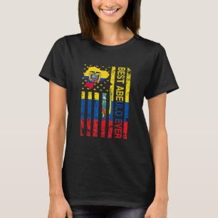 Camiseta Abuelo Vovô Equatoriano - Equador EUA Flag Fathe
