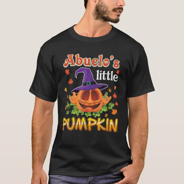 Camiseta Abuelo's Little Pumpkin Halloween Cute Scary in (Frente)