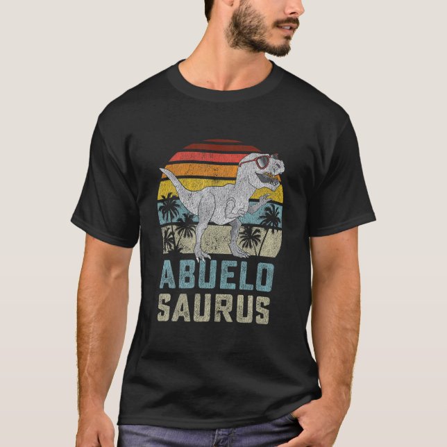 Camiseta Abuelossauro T Rex Dinossaur Abuelo Saurus Família (Frente)