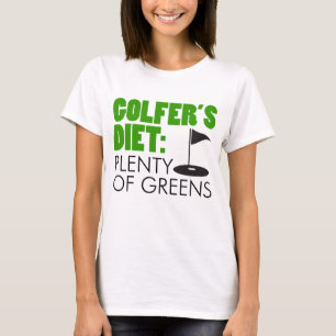 Camiseta Abundância da dieta do jogador de golfe dos verde