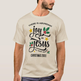 Camiseta Abundant Joy in Jesus Christian Christmas