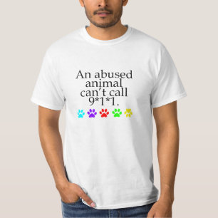 Camiseta Abuso animal - os estilos dos homens & das